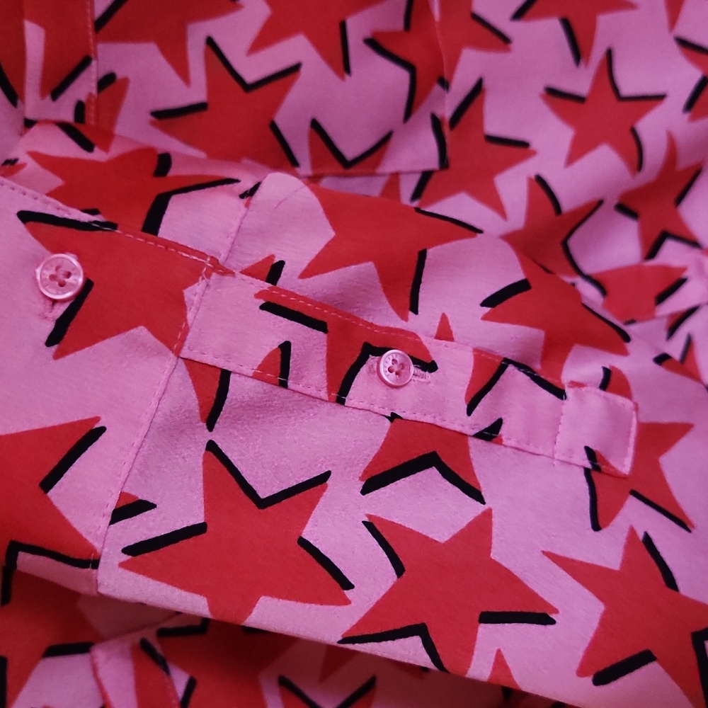 Express Pink Star Pattern Blouse - image 4
